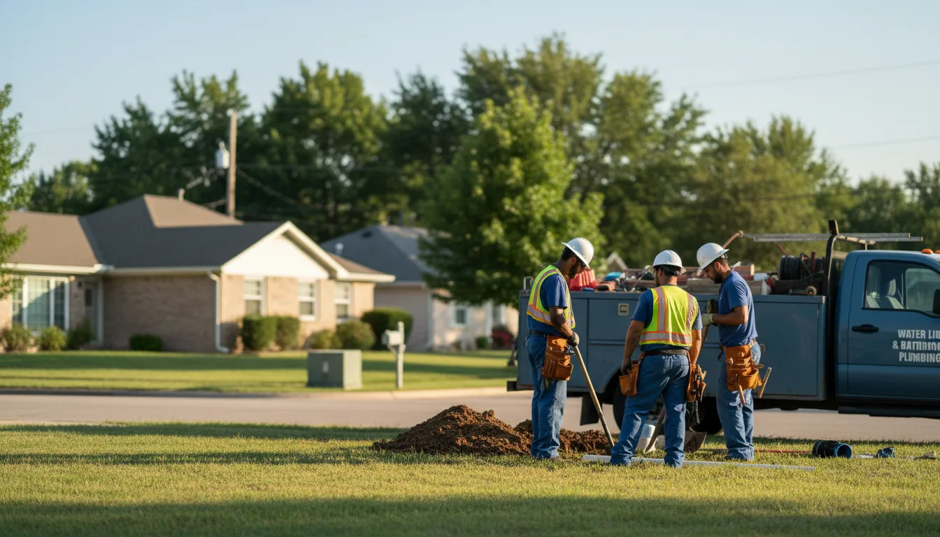 Residential water line and bathroom plumbing service in Bethesda, OH